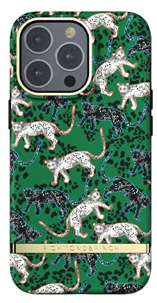 RICHMOND & FINCH Phone Case Compatible with iPhone 13 Pro, Green Leopard Design, 6.1 Inches, Shockproof, Raised Edges, Fully Protective Phone Cover