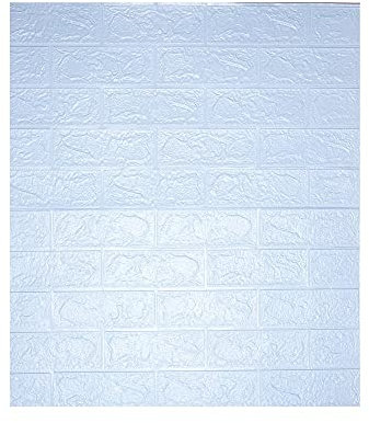WSWJDW 12 piezas autoadhesivas 3D pegatinas de pared dormitorio impermeable espuma ladrillo habitación papel tapiz decoración salón pared pegatina para niños, azul claro
