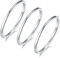 Zakk Ring Damen Herren Vorsteckring Schmal Edelstahl Rosegold Gold Silber Poliert Schlicht Knöchelringe 3 Stücke Ringe Set 1.5mm (Silber,58 (18.5))
