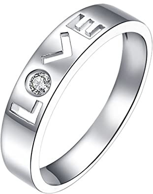AMDXD Ring Herren aus Platin, Love Diamantring Labor Erstellt Diamant, Geschenk für Geburtstag, Echte Goldserie, Herren, Gr.56 (17.8)