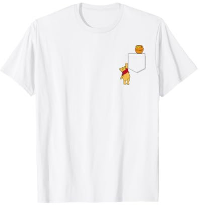 Disney Winnie The Pooh Reaching For Faux Pocket Honey T-Shirt