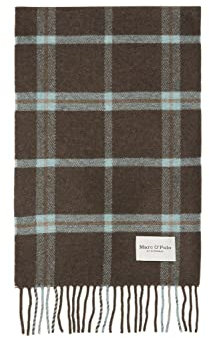 Marc O'Polo Damen Schal braun/himmelblau One Size