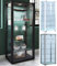 VCM Glasvitrine stehend | Vitrine Glas mit ESG-Sicherheitsglas | Maße ca. H. 115 x B. 50 x T. 38 cm | Standvitrine Glas | Modern und platzsparend | Glas Vitrinenschrank – Kavisa L Silber
