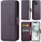 CHALK & HIDE - Real Leather Book Wallet Flip Case Cover For Apple iPhone 15 (6.1), With RFID Blocking Card Slot, Magnetic Closure and Built In Stand - Aubergine
