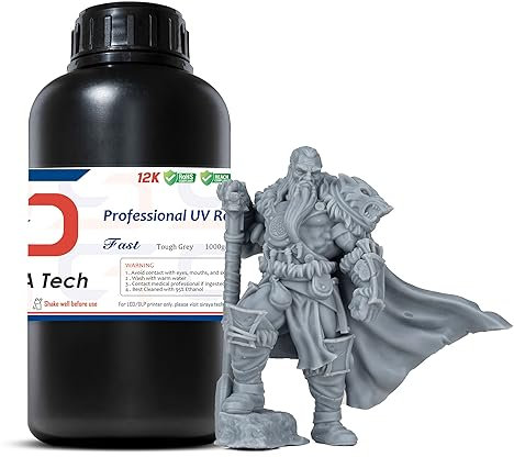 Siraya Tech Fast ABS-ähnliches 3D-Druckerharz 405 nm UV-härtendes Nicht Sprödes Hochpräzises 3D-Druck-Flüssigkeits Standard Photopolymer-Harz (Hartes Grau, 1 kg)