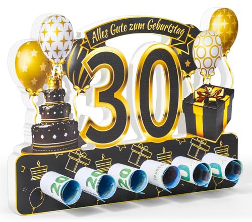 ROADPLUM 30 Geburtstag Frauen Männer mit Doppelseitiger FarbdruckHolz, Deko 30. Geburtstag für Freunde Familie Kollege, Geschenke zum 30 Geburtstag Mann für Party Hochzeit Jubiläum