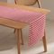 GAMUSI Chemin de table rectangulaire anti-taches imperméable Vichy à carreaux 45 x 170 cm au toucher tissu coton respirant et doux, couleur rouge
