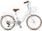 City-Pendlerfahrrad für erwachsene Männer und Frauen,6-Gang-Hybridfahrrad,komplette Cruiser-Fahrräder für unterwegs,verstellbarer Lenker und Sattel,hinterer Gepäckträger,Vorder- und Hinterradbremsen