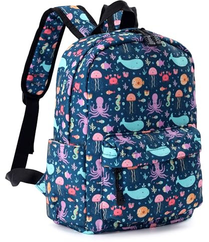 Zicac Mochila infantil, Mochila Preescolar Para Niños Niña, Mochila Escolar Infantil Unisex para Niños de 3-6 Años, Bonita y Práctica, 25x13x30cm, 12L