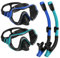 G2RISE SN02 Snorkel Set Adults - Scuba Mask Diving Goggles Dry Snorkeling Gear with Breath Easy Airflow Tech & Anti-fog Design（2PACK)