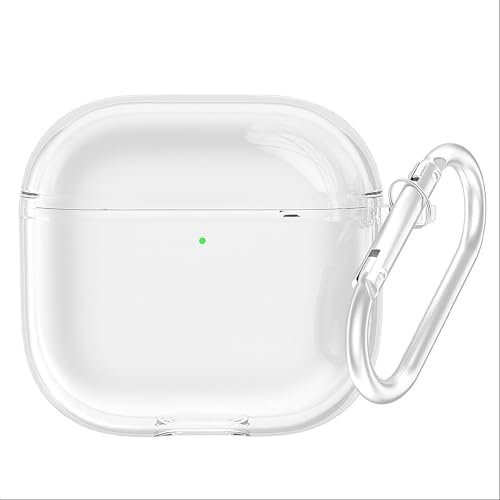 GIOPUEY Transparent Hülle Kompatibel mit AirPods 4 2024, TPU Stoßfeste Schutzhülle, Ultradünn, Kein Geruch, Hülle Silikon- Transparent