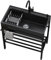 Evier Cuisine Inox 1 Bac,Meuble Evier Cuisine Autoportant,Lavabo avec Robinet et Support,Évier de Extérieur Jardin,Plonge Inox,pour Buanderie,Camping,Entrepôt,Restaurant,Commercial,Garage(60x45x86cm)