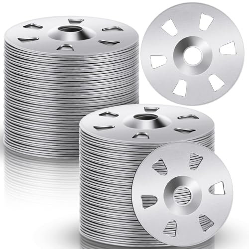 1000 Pièces Rondelles Inox à 6 Griffes en Galvanisé, 35 mm de Diamètre, Rondelles Metal pour Gonds de Porte - Fixation Robuste pour Plaques de Plâtre et Panneaux de Construction