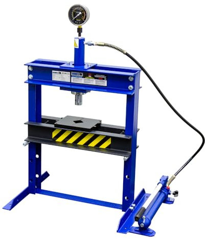 Pressa da officina 12t blu – pressa da tavolo manuale industriale 12 tonnellate idraulica pompa manuale con manometro