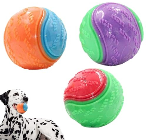 LearnLyrics Trainingsball für Hunde, 3 Stück, Scooby DOO Hundeball, Zahnreinigung, Welpen, Kauspielzeug, Trainingsball für Haustiere, Hunde, Ball