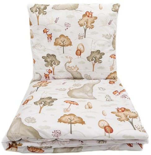 Baby Comfort Bettwäsche Set Bettbezug 90x120 cm + Kissenbezug 40x60 cm Herbstwald