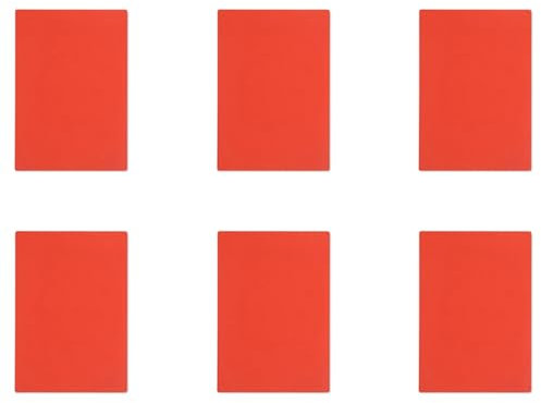 rieder 6X Stempel Bogen Blatt für Gravur Maschine mit A4 Größe 2,3 mm (Orange-Rot)