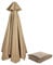 NAFGQIY Sonnenschirm Ersatzbezug 4m/400cm 8 Streben Beige/Khaki, Sonnenschirm Stoff Uv Schutz 80 Windfest Stabil Strand Terrasse Garten Sonnenschirm Ersatzteile