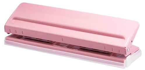 Verstellbarer 6-Loch Locher für Tagesplaner und Persönliche Agenda, Büro Binder Puncher Metall Locher mit Verstellbarem Abstand, Rostfreier Locher für Tagesplaner, Personal, Ringbuch & Binder