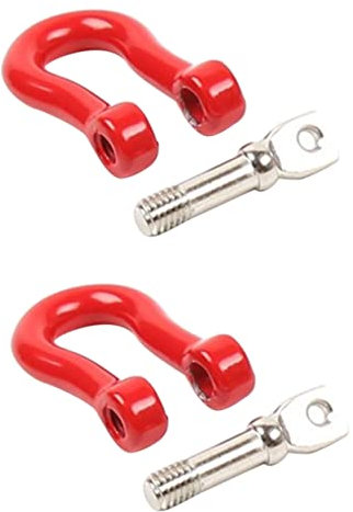 Mikinona 1 Par Enganche de Remolque Barra de Remolque Cuerda de Coche Gancho de Remolque de Gancho de Remolque Universal Ganchos de Remolque para Coches Rojo