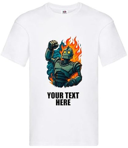 Iron Kid's Children's T-Shirt Custom Personalised Tshirt Tee Kids Shirt Top Cute Merch Funny Boys Girls Unisex White Giant The 1