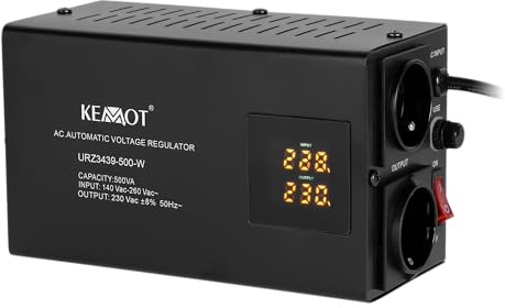 KEMOT Automatischer Spannungsregler SER-500-W Präzision 8%
