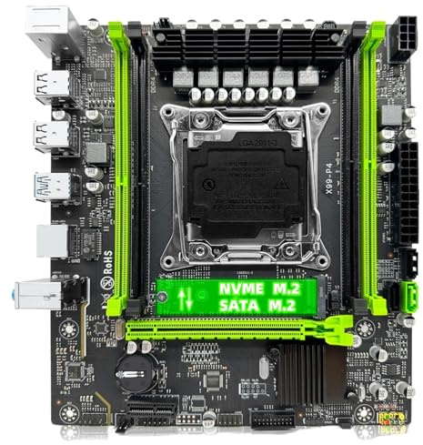 X99 P4 Mainboard-Set mit LGA2011-3 E5 2620 V3 CPU, 16 GB (1 x 16 GB) DDR4 RAM (2133 MHz), NVMe M.2 SATA-SSD(Motherboards)