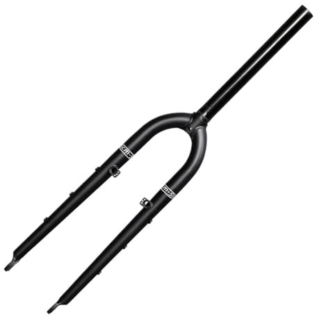 26/27.5 MTB Rigid Front Fork Cr-Mo Steel 28.6mm Disc & V-Brake Matte Glossy Bicycle Replacement Parts(Matt Black)