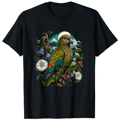 Alpine Kea Perroquet Nouvelle-Zélande Forêt de Montagne T-Shirt