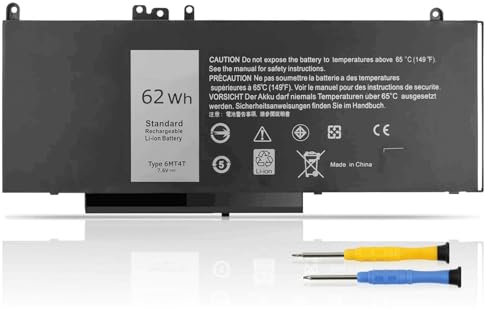 K KYUER 62WH 6MT4T Laptop Akku für Dell Latitude E5470 E5570 E5270 Precision 15 3510 Mobile Workstation WYJC2 VMKXM 7V69Y TXF9M 0C1P4 79VRK 07V69Y 451-BBTW 451-BBUN 451-BBUQ 535NC HK6DV High Capacity