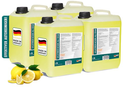 INOX® - All Star Multireiniger 4x5L Auto Reiniger | Polsterreiniger Auto und Teppichreiniger | Kunststoffreiniger und Autoreinigung von Innen und Außen