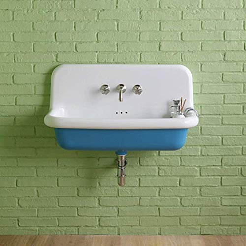 Lavabo École en Céramique émaillée - 90 cm - True Colors - Bleu (Azzurro 5012)