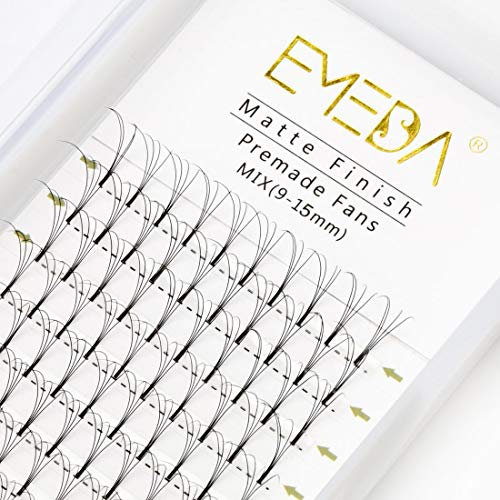 EMEDA cils volume russe 4D 0.07mm D curl cils extension de cils professionnel 9mm 12mm 15mm faux cils naturel Premade Eyelash Naturel Extension Cils Volume Russe Bouquet (4D 0.07 D mix)