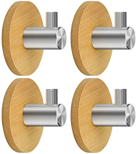 KARAA 4 piezas gancho adhesivo gancho de pared de baño autoadhesivo gancho con 3 m tiras para cocina baño (capacidad máxima hasta 2 kg)