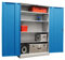 Schrank & Stuhl Werkzeugschrank Koloss – Werkstattschrank/Stahlschrank mit 4 höhenverstellbaren, vollverzinkten Fachböden, 195x120x60 cm (HxBxT), Grau/Lichtblau