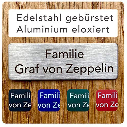 Plaque de porte, sonnette, plaque d'information, plaque signalétique, plaque signalétique, plaque d'entreprise, plaque de boîte aux lettres (plaque de signalisation) en acier inoxydable 1-5 lignes