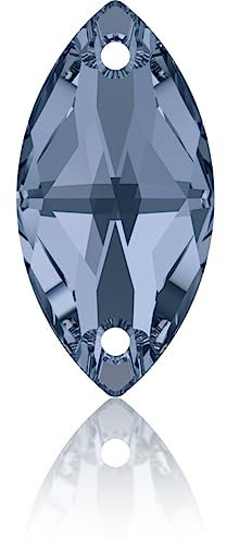 SWAROVSKI® Aufnähstein 3223 Navette 12x6mm, 1 Stück Aquamarine