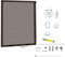 Zanzariera Finestra A Rullo Scorrevole e Regolabile con Kit Fai Da Te Zanzariera Riducibile e Avvolgibile In Alluminio Verniciato Istruzioni e Accessori Inclusi (120x170 con frizione, Marrone)