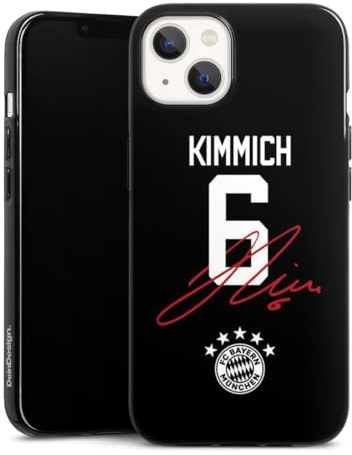 Silikon Hülle kompatibel mit Apple iPhone 13 Case schwarz Handyhülle FC Bayern München FCB Kimmich