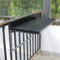 QETU Balkonhängetisch Klappbar Aus Metall, Wandtisch Klappbar Balkon, Klappbarer Wand-klapptisch, Outdoor-tisch Balkontisch Zum Einhängen - 80 X 40cm (Color : Schwarz)