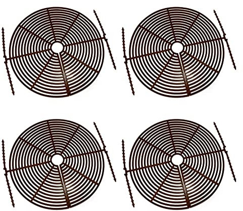 4er Set Blumentopfgitter Kunststoff Pflanzenschutzgitter Braun Blumentopfschutz Ø 30 cm Schutz Haustiere Kinder Pflanzen