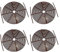 4er Set Blumentopfgitter Kunststoff Pflanzenschutzgitter Braun Blumentopfschutz Ø 30 cm Schutz Haustiere Kinder Pflanzen
