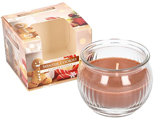KOTARBAU® Duftkerze Duftkerze im Glas Brenndauer bis zu 28 Stunden Geschenke mit Angenehmer Duft Aromatherapie Dekorations-Kerzen Winter Cookies