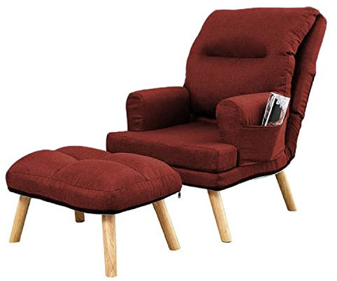 Grekpol-Sessel NEMO, moderner Sessel für Wohnzimmer, Schlafzimmer mit 5-Stufen-Verstellung, skandinavischer Stil (Rot Falcone 35)