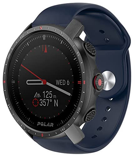 Strap-it Silikon Sportarmband - kompatibel mit - Polar Grit X Pro - Armband - Dunkelblau - fur Vantage M - Grit X - Vantage V3 - Vantage M2