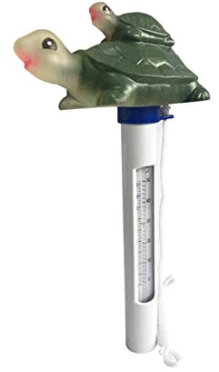 Renywosi Thermomètre À Eau Flottant, GranTortue Portant La La Petite Tortue Thermomètre Piscine avec Ficelle, Thermomètre Température d'eau pour Piscines Extérieures Et Intérieures, Étang