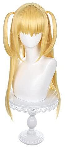 Anime Death Note Cosplay Wig Misa Amane Women Death Note Cosplay Golden Long Hair Misa Amane Wig + Wig Cap