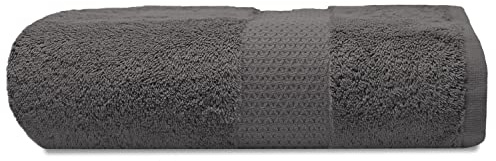 Towelogy® Premium Large Hand Towels Set 100% Combed Ring Spun Cotton Quick Dry & Super Absorbent Hotel Quality Multipurpose for Bathroom Spa Gym & Travel Size 50x85cm (Grey Charcoal, Pack Of 1)