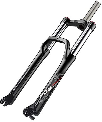 20 Zoll Fahrrad Fette Gabel 4,0 Reifen Öl Federgabeln 1-1/8 Scheibenbremse Schnellspanner 9mm Federweg 100mm Manuelle Sperre Zum Schnee Strand XC MTB Elektrisches Fahrrad Schwarz