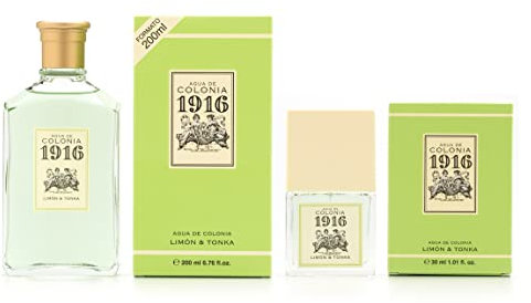 1916 - Limón & Tonka Promoción 200ml + 30ml, Agua de Colonia Hombre y Mujer, Pack 2 Productos, Perfume Unisex, Eau de Toilette, Fragancia Fresca, Cítrica y Delicada